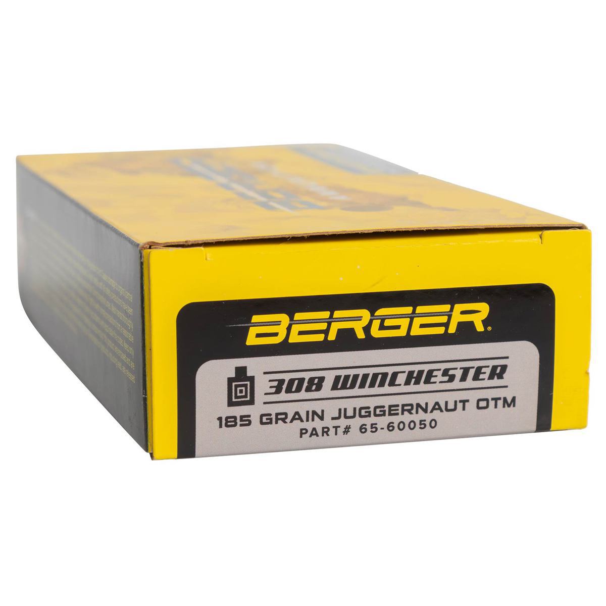 Berger Bullets Hybrid Juggernaut OTM Tactical 308 Winchester 185gr JHP Centerfire Rifle Ammo - 20 Rounds