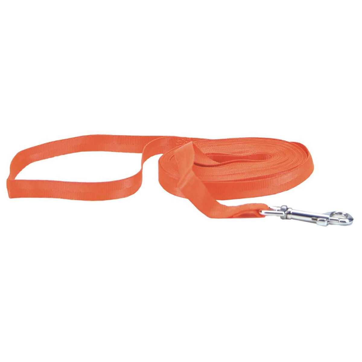 Water & Woods Nylon Check Cord Leash - Orange - 25ft