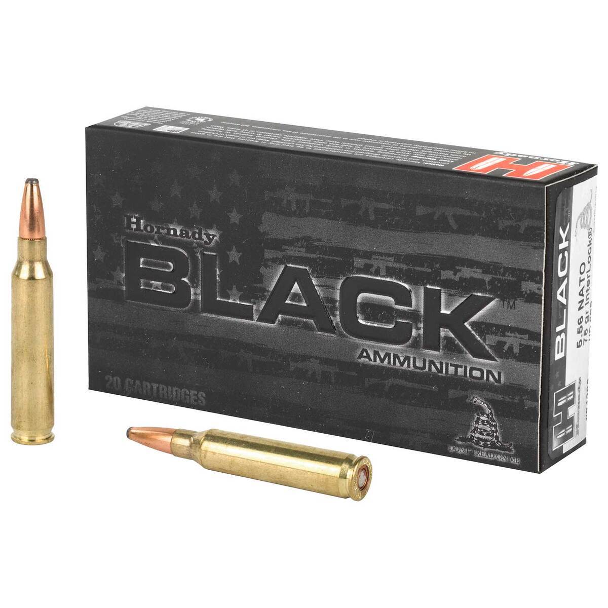Hornady Black 5.56mm NATO 75gr Interlock Rifle Ammo - 20 Rounds