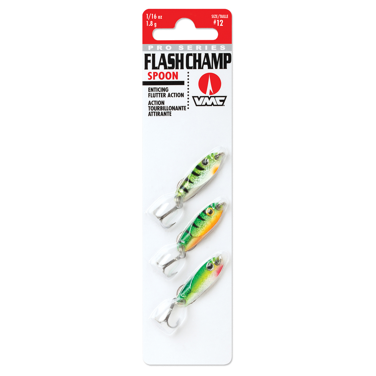 VMC Flash Champ Spoon Ice Fishing Lure Kit - Live, 1/16oz, 1in