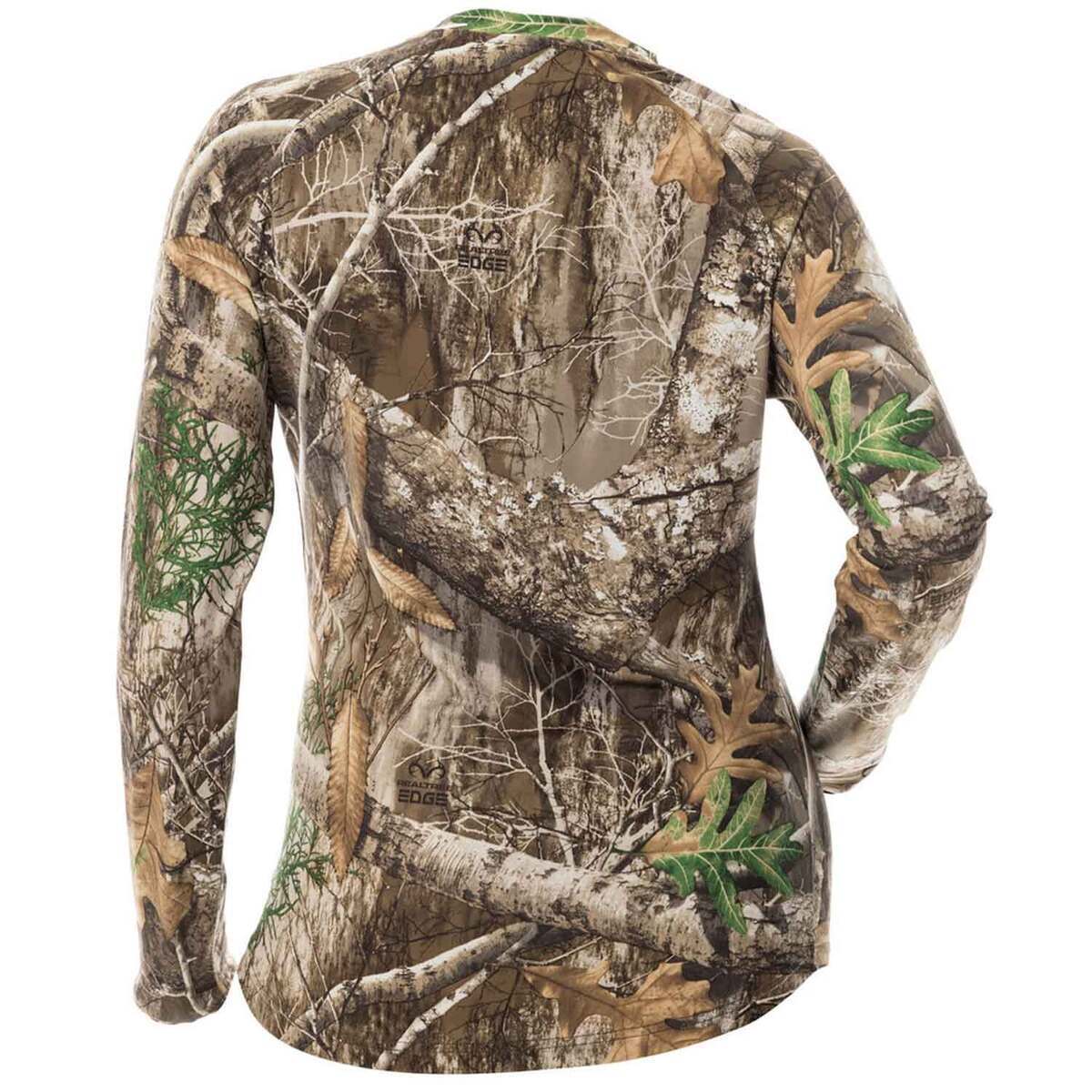 DSG Outerwear Women's Realtree Edge Camo Tech Long Sleeve Hunting Shirt