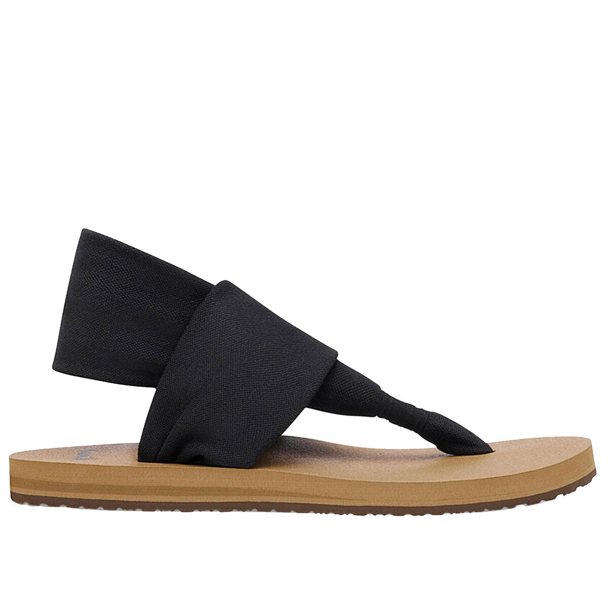 Sanuk Women's Yoga Sling ST Flip Flops - Black/Tan - Size 6
