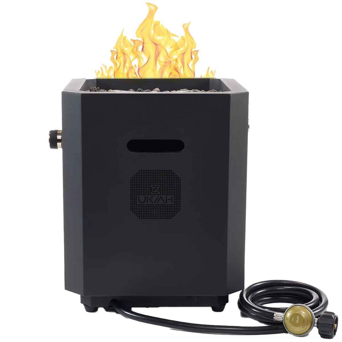 Ukiah Note Portable Gas Fire Pit with Sound System