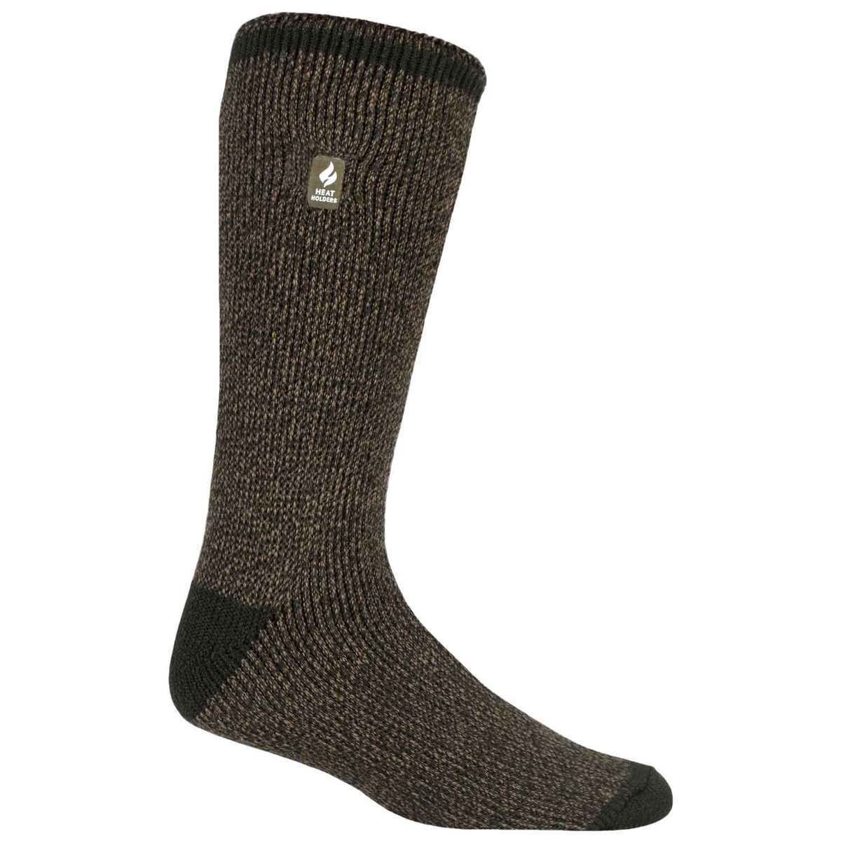 Heat Holders Men's Twist Casual Crew Socks - Forest Green - L