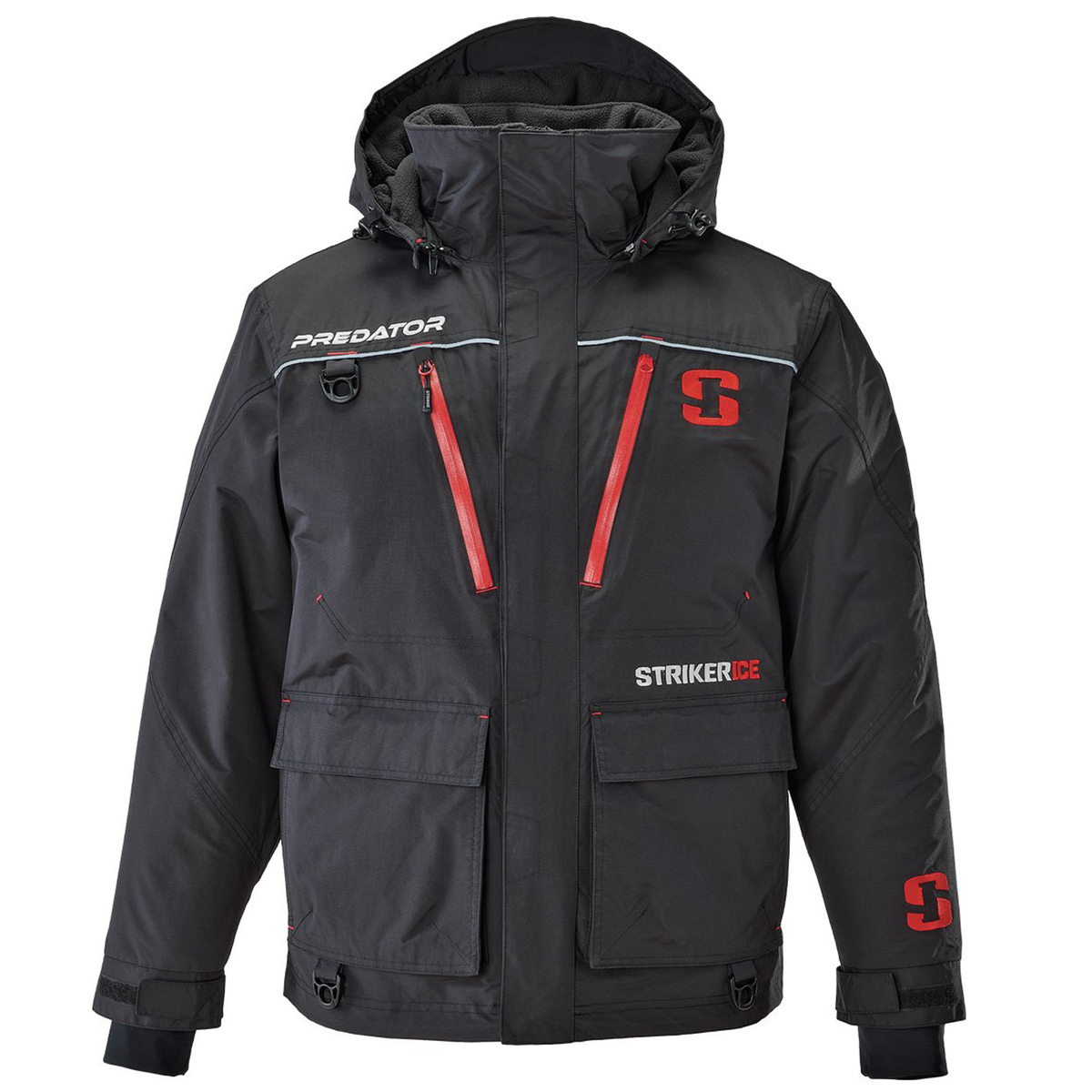 Striker Ice Black/Red Predator Men's Ice Fishing Jacket 3 Striker Ice Black/Red Predator Men's Ice Fishing Jacket