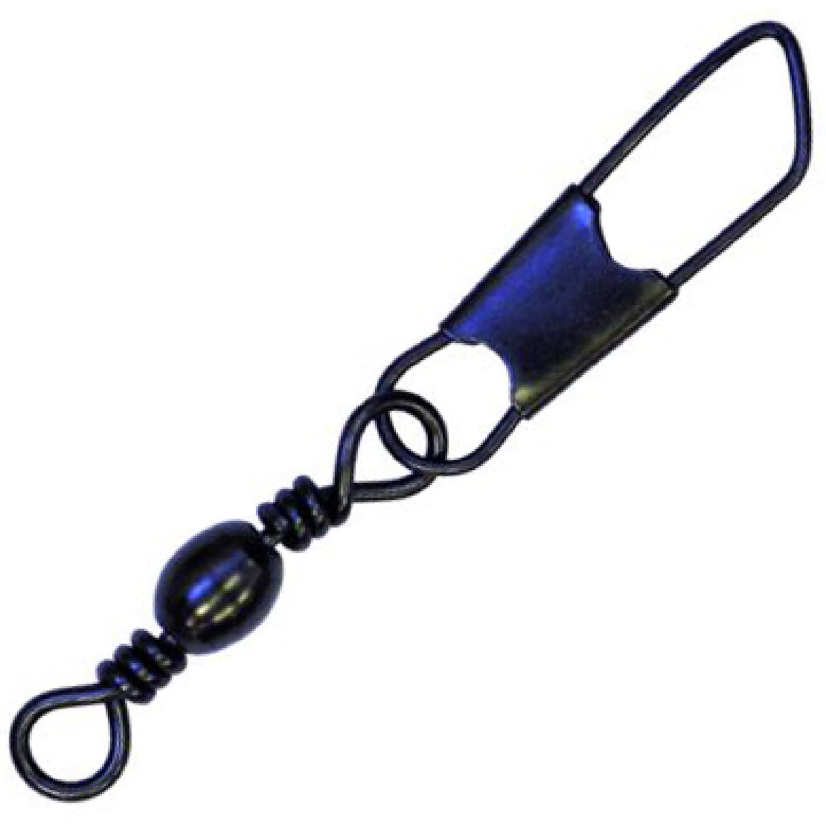 Eagle Claw Black Barrel Swivel With Safety Snap 3 Eagle Claw Black Barrel Swivel With Safety Snap