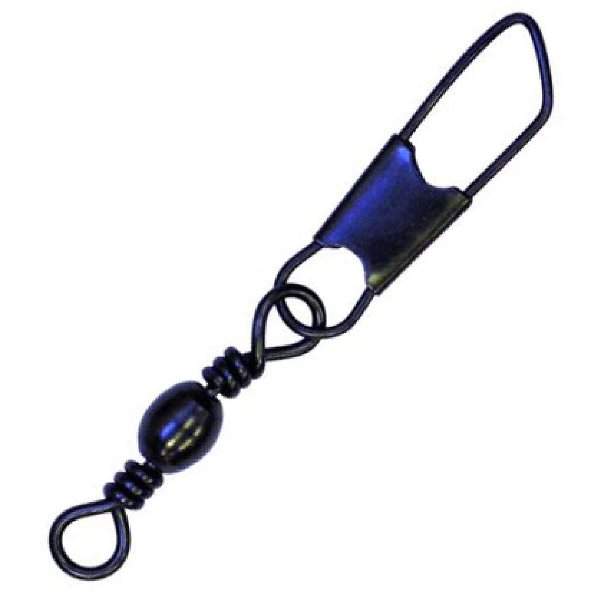 Eagle Claw Black Barrel Swivel With Safety Snap 4 Eagle Claw Black Barrel Swivel With Safety Snap