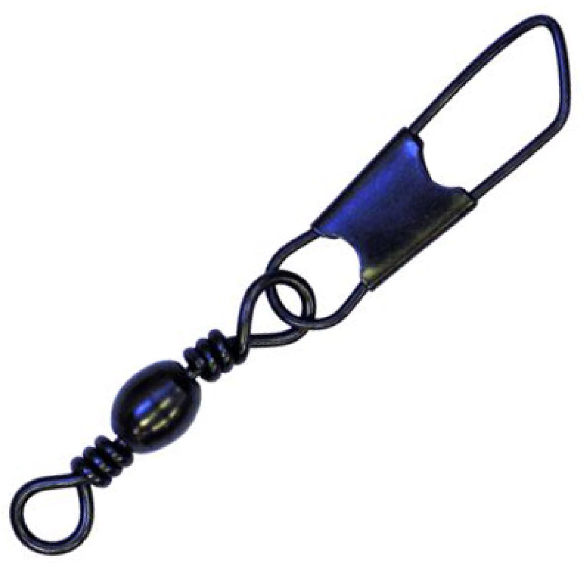Eagle Claw Black Barrel Swivel With Safety Snap 7 Eagle Claw Black Barrel Swivel With Safety Snap