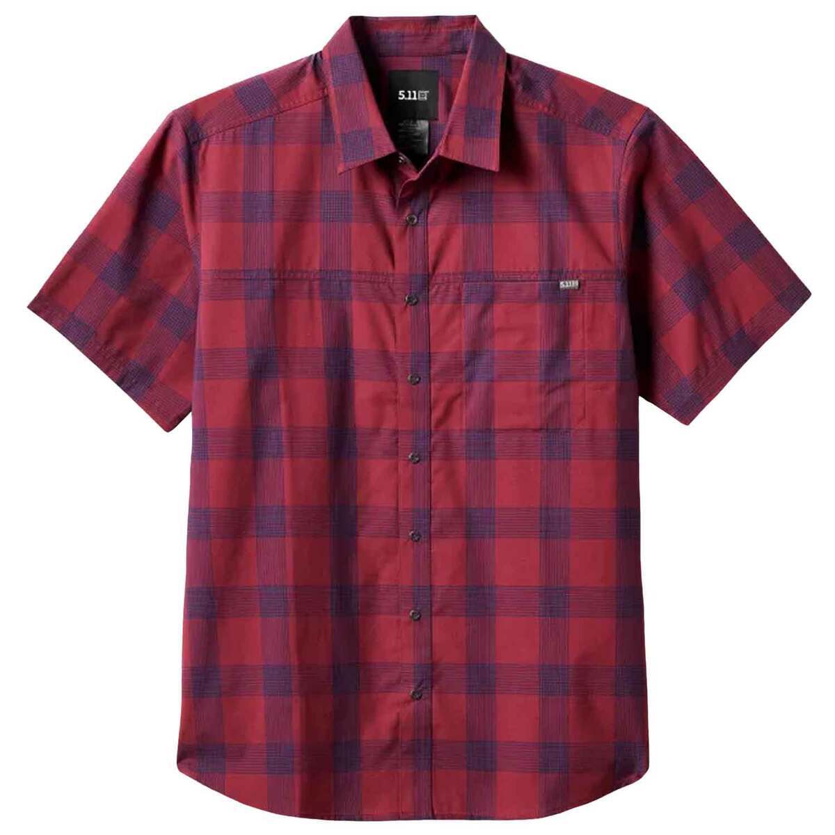 5.11 Men's Wyatt Plaid Short Sleeve Tactical Shirt