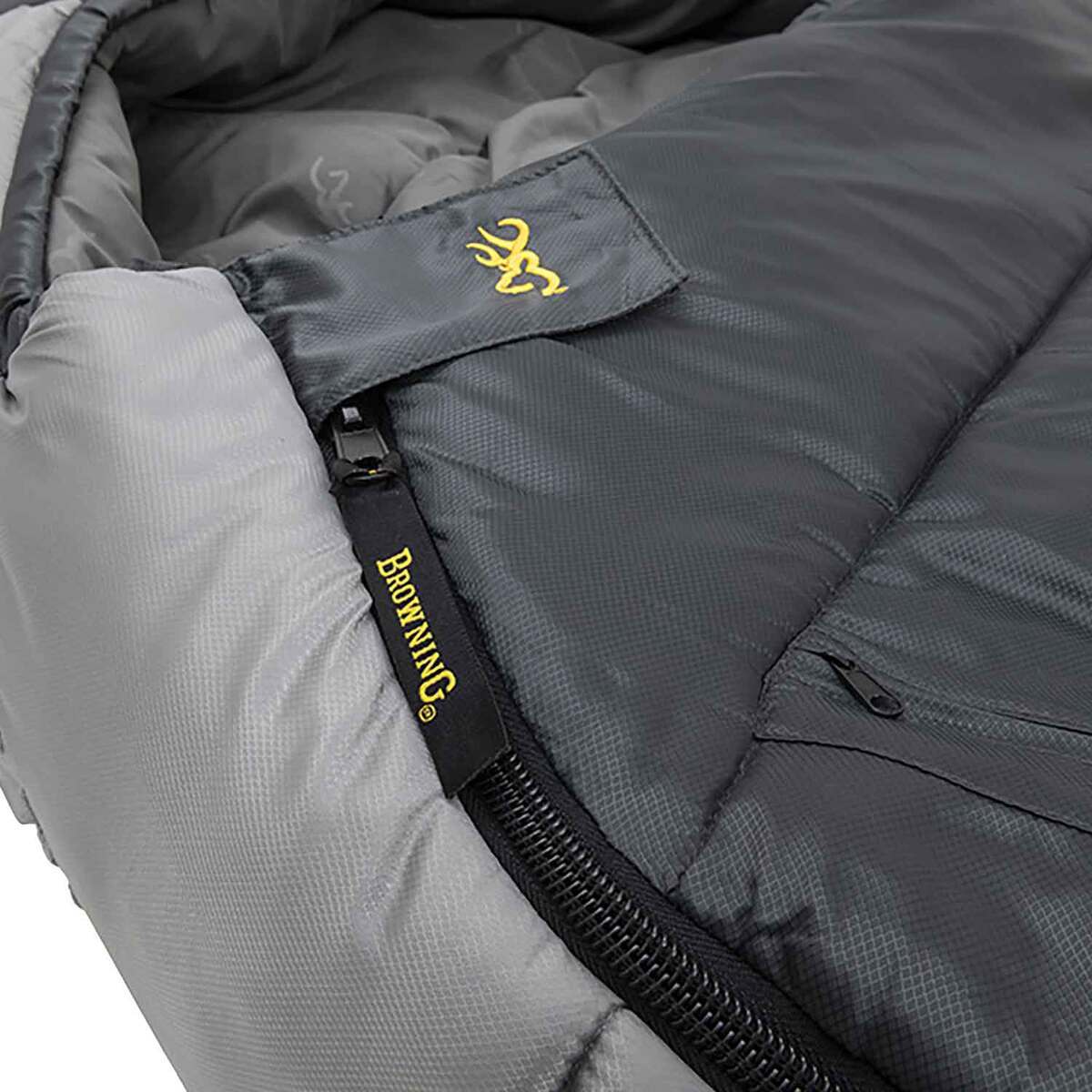 Browning McKinley -30F Degree Oversized Semi Rectangular Sleeping Bag - Charcoal/Gray 3 Browning McKinley -30F Degree Oversized Semi Rectangular Sleeping Bag - Charcoal/Gray