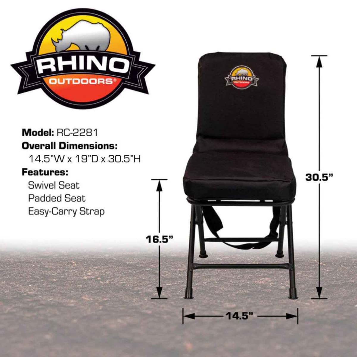 Rhino RC-2281 Padded Swivel Hunting Chair 4 Rhino RC-2281 Padded Swivel Hunting Chair
