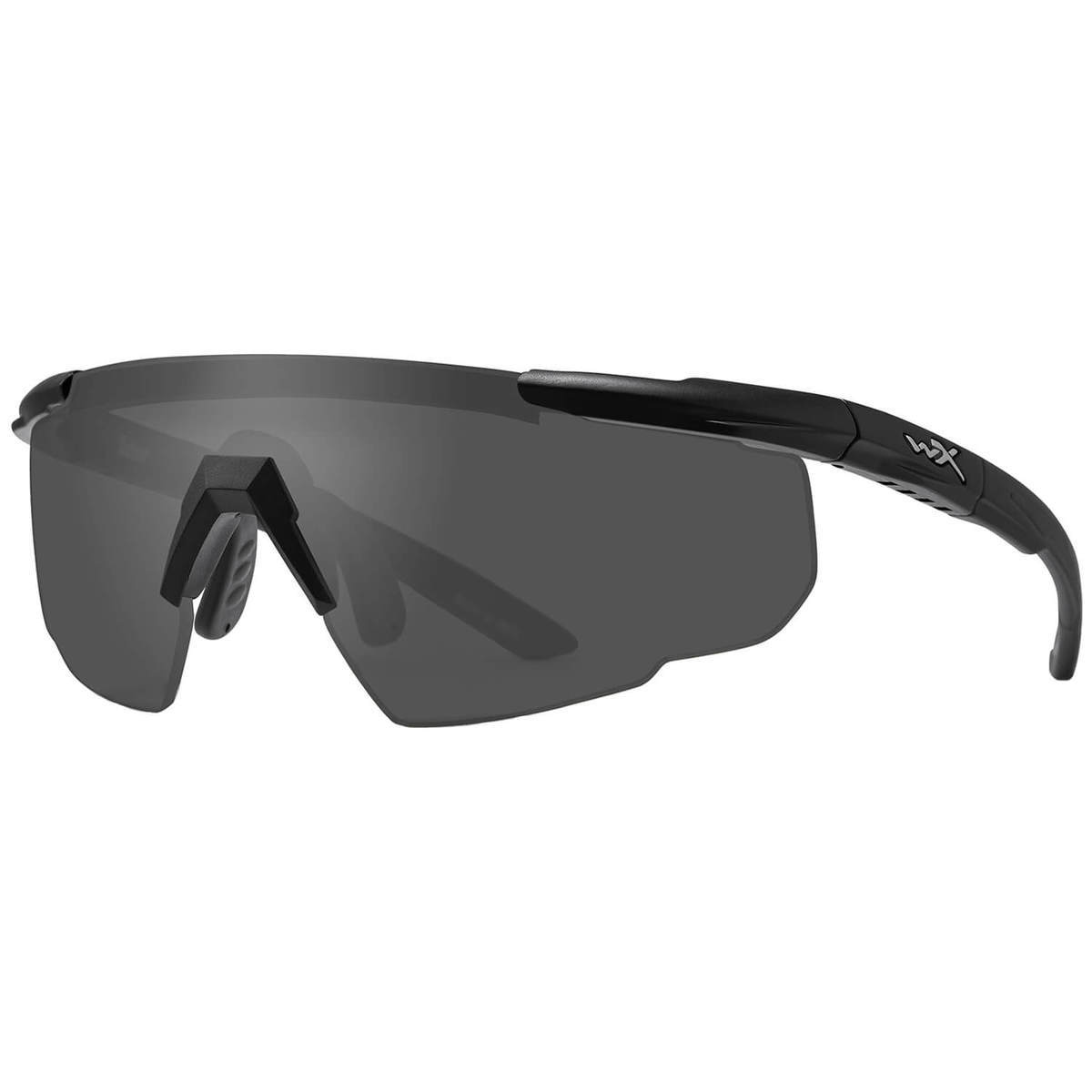 Wiley X Saber Advanced Shooting Glasses - Smoke Grey/Black