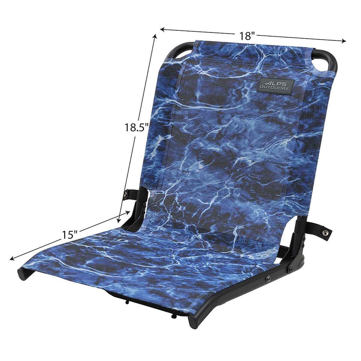 ALPS Outdoorz Cast-N-Blast Boat Seat - Mossy Oak Elements Agua Marlin