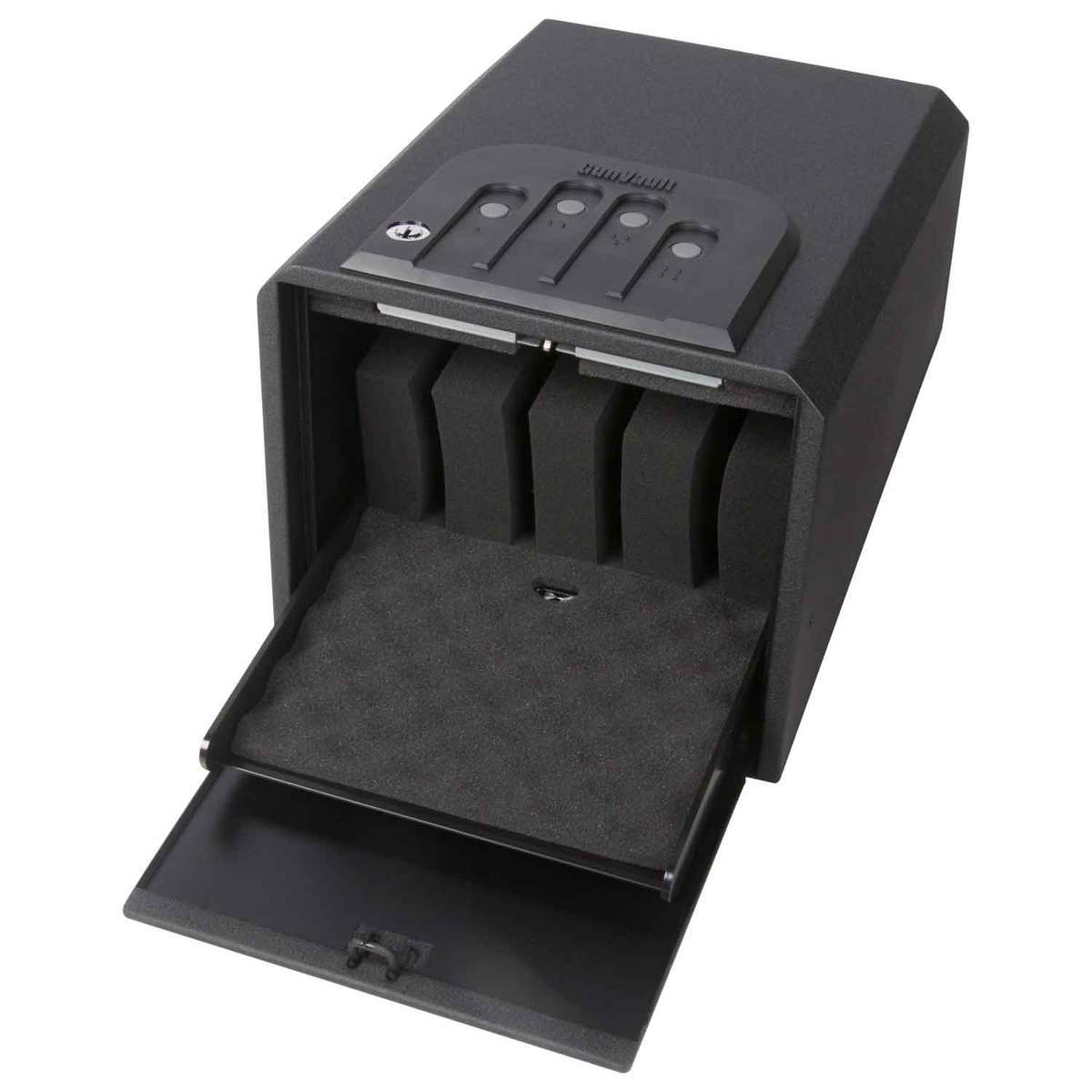 GunVault MiniVault 4 Gun Pistol Vault - Black