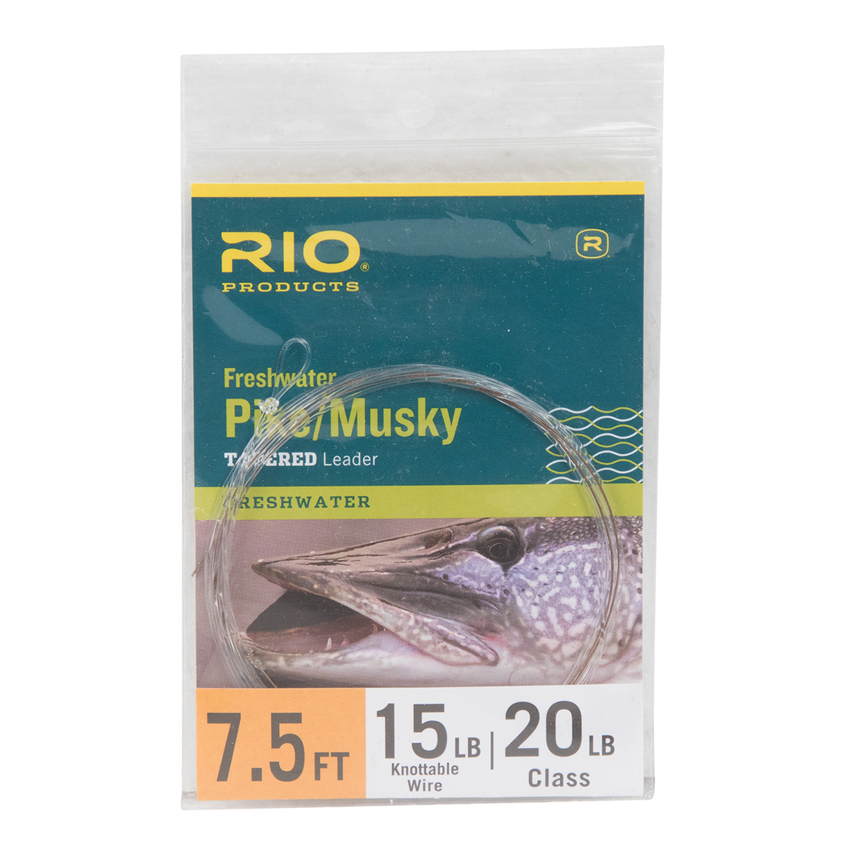 RIO Pike/Musky Knottable Wire Tapered Leader - Bronze 45lb 7.5ft
