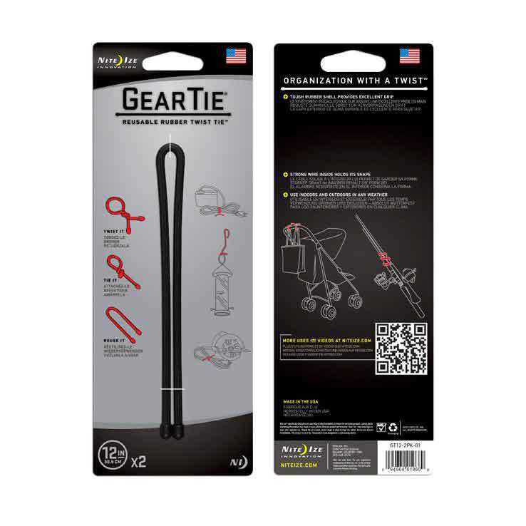 Nite Ize 12in Gear Tie 2 Pack