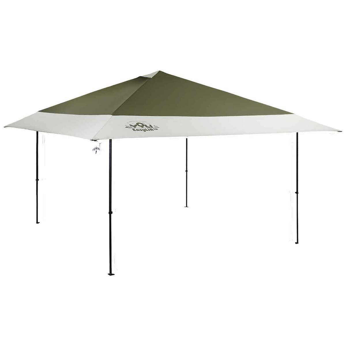 YOLI Solana 235 EasyLift 15ft x 15ft Instant Canopy - Khaki Green and Tan Top