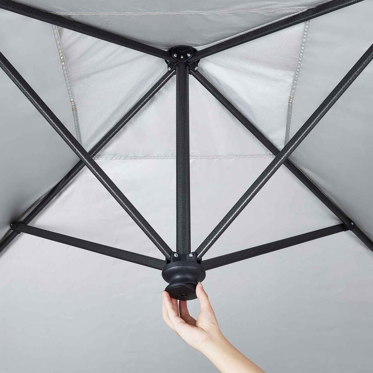 YOLI Solana 235 EasyLift 15ft x 15ft Instant Canopy - Khaki Green and Tan Top