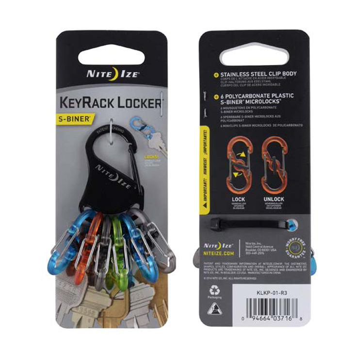 Nite Ize Keyrack Locker Polycarbonate S-Biner Microlocks 3 Nite Ize Keyrack Locker Polycarbonate S-Biner Microlocks