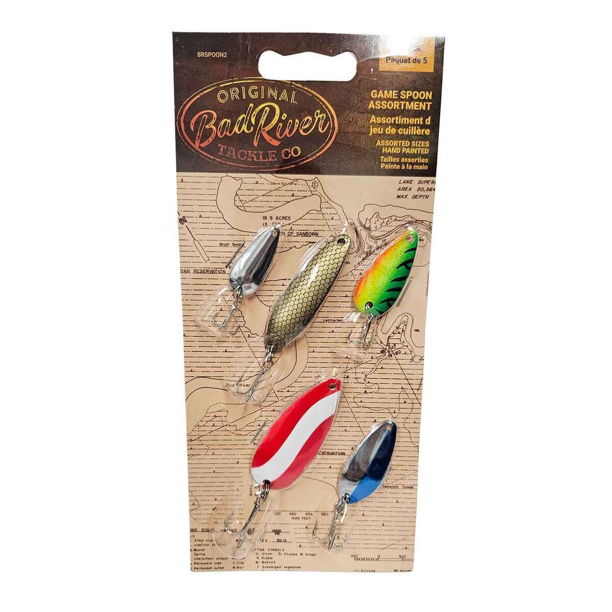 Bad River Game Casting Spoon Assortment - 5 Pack