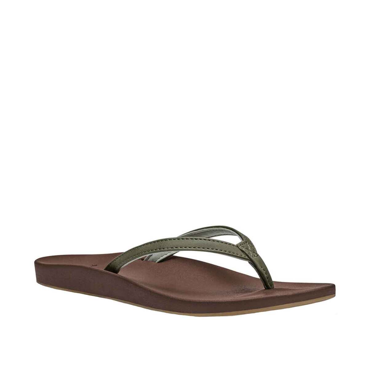 Sanuk Women's Cosmic Yoga Joy Casual Flip Flops - Burnt Olive - Size 9