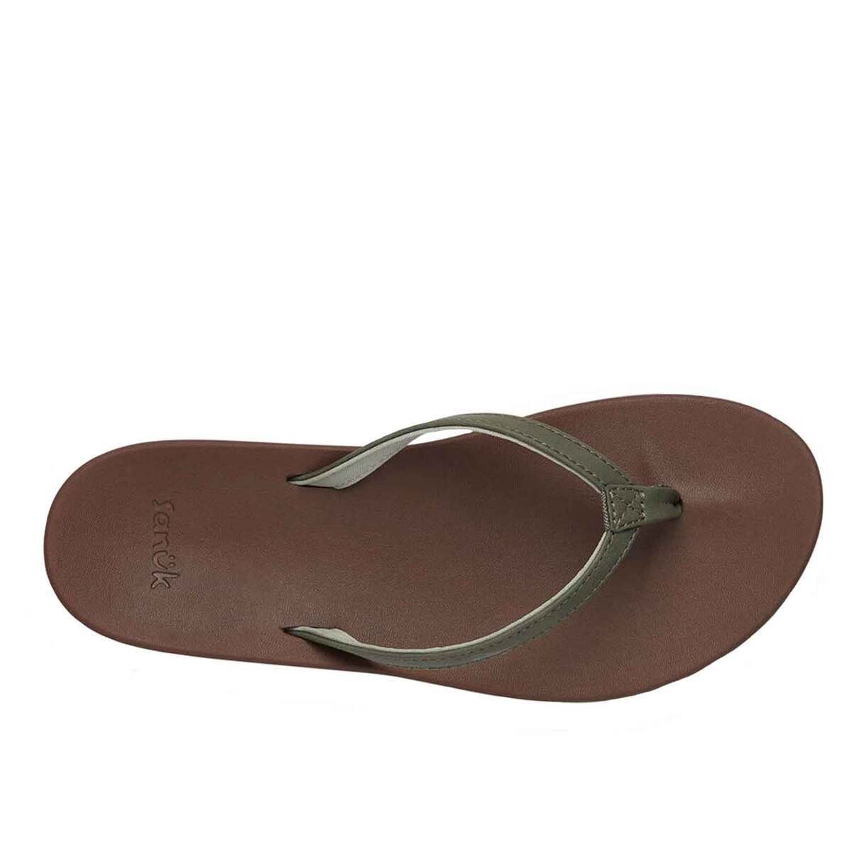 Sanuk Women's Cosmic Yoga Joy Casual Flip Flops - Burnt Olive - Size 9 5 Sanuk Women's Cosmic Yoga Joy Casual Flip Flops - Burnt Olive - Size 9