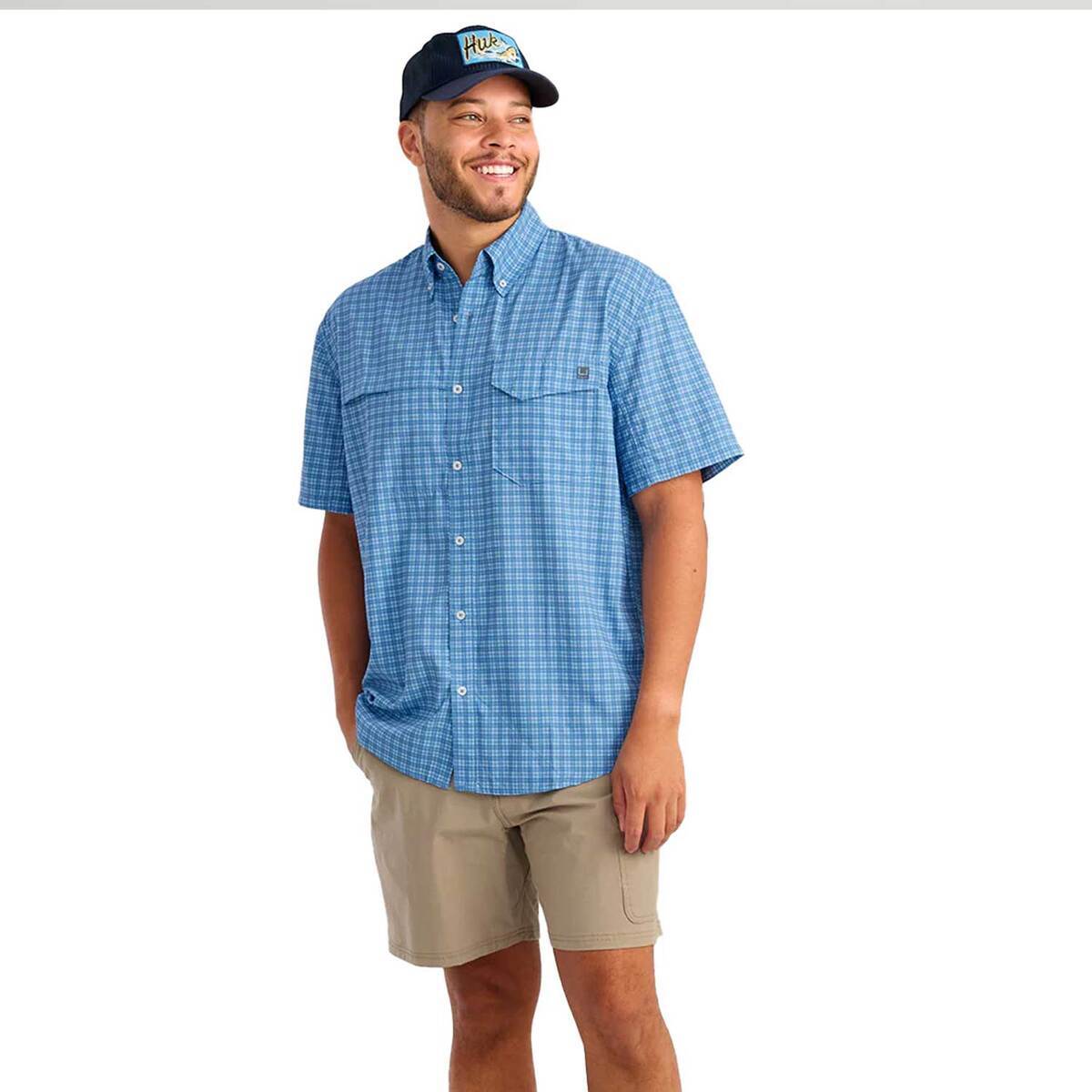 Huk Men's Tide Point Button-Down Short Sleeve Fishing Shirt 3 Huk Men's Tide Point Button-Down Short Sleeve Fishing Shirt