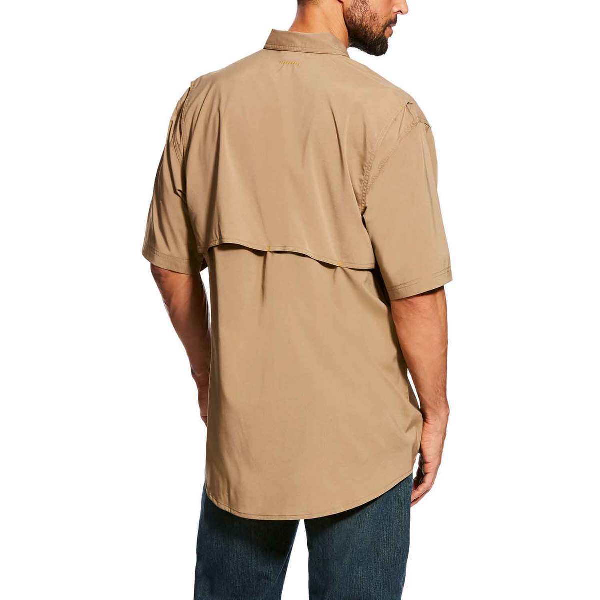 Ariat Men's Rebar Made Tough Short Sleeve Work Shirt - Khaki - M