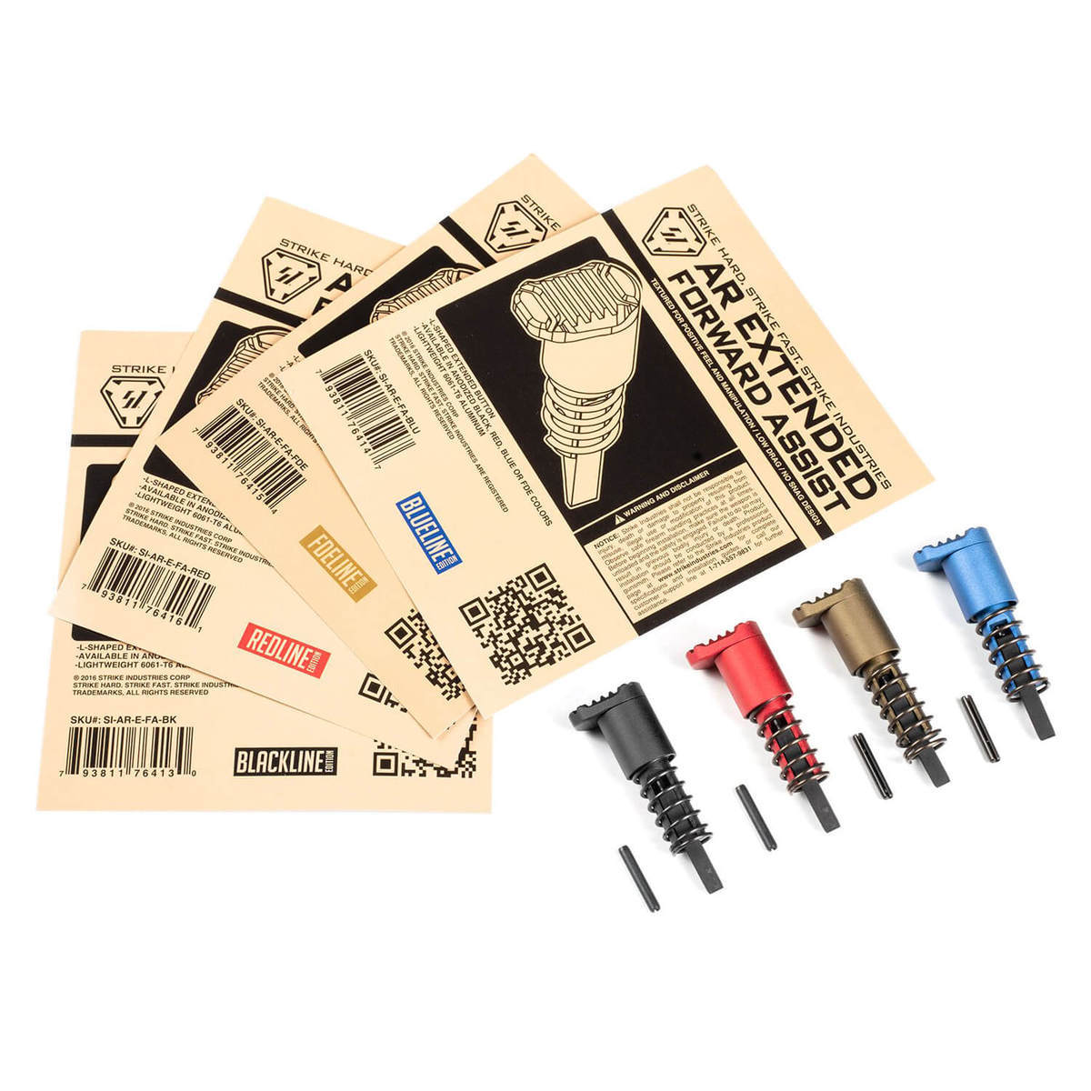 Strike Industries AR Extended Forward Assist - Red