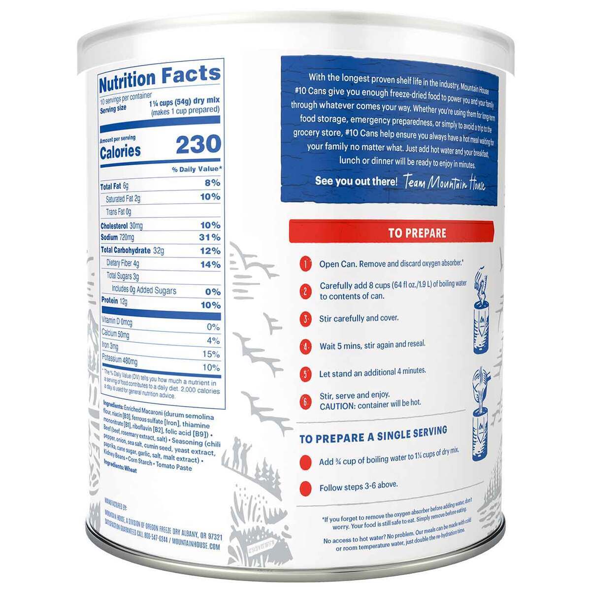 Mountain House Chili Mac with Beef - 10 Servings