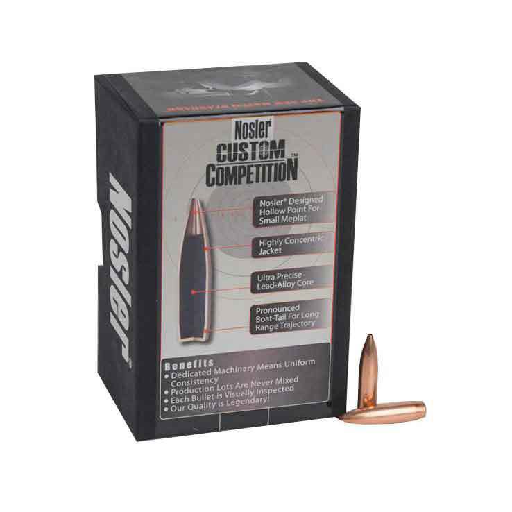 Nosler Custom Competition 22 Caliber HPBT Reloading Bullets