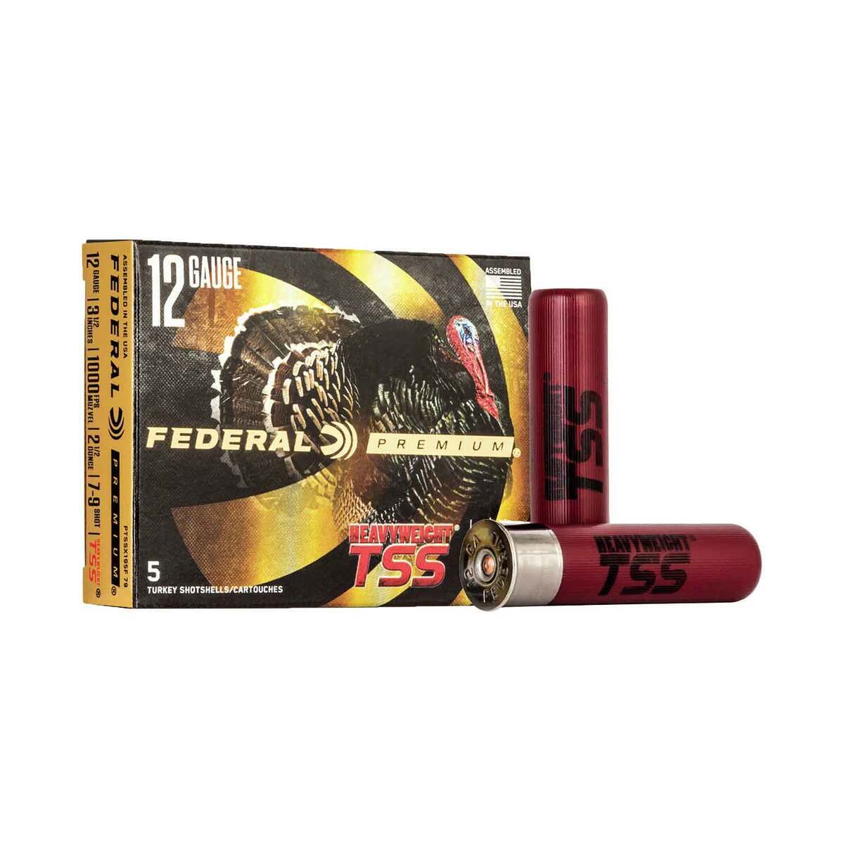 Federal Premium Turkey Heavyweight TSS 12 Gauge 3-1/2in #7/#9 2-1/2oz Upland Shotshells - 5 Rounds