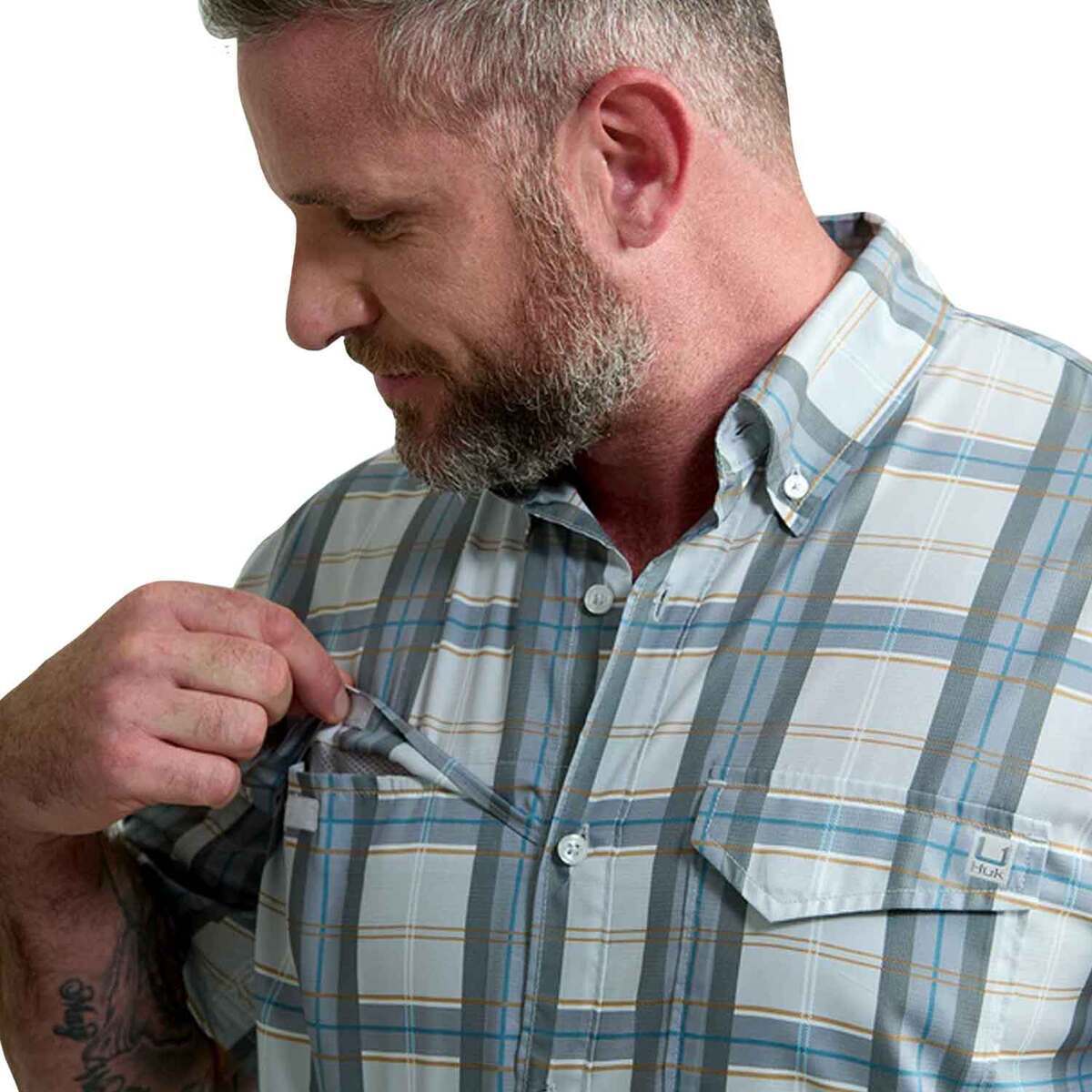 Huk Men's Latitude Tide Point Short Sleeve Fishing Shirt 3 Huk Men's Latitude Tide Point Short Sleeve Fishing Shirt