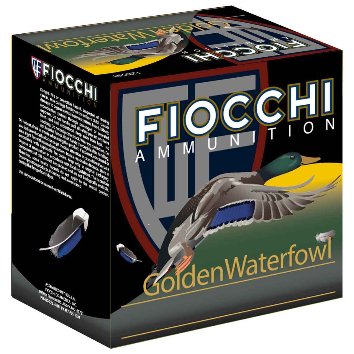 Fiocchi Golden Waterfowl 12 Gauge 3in #3 1-1/4oz Waterfowl Shotshells - 25 Rounds