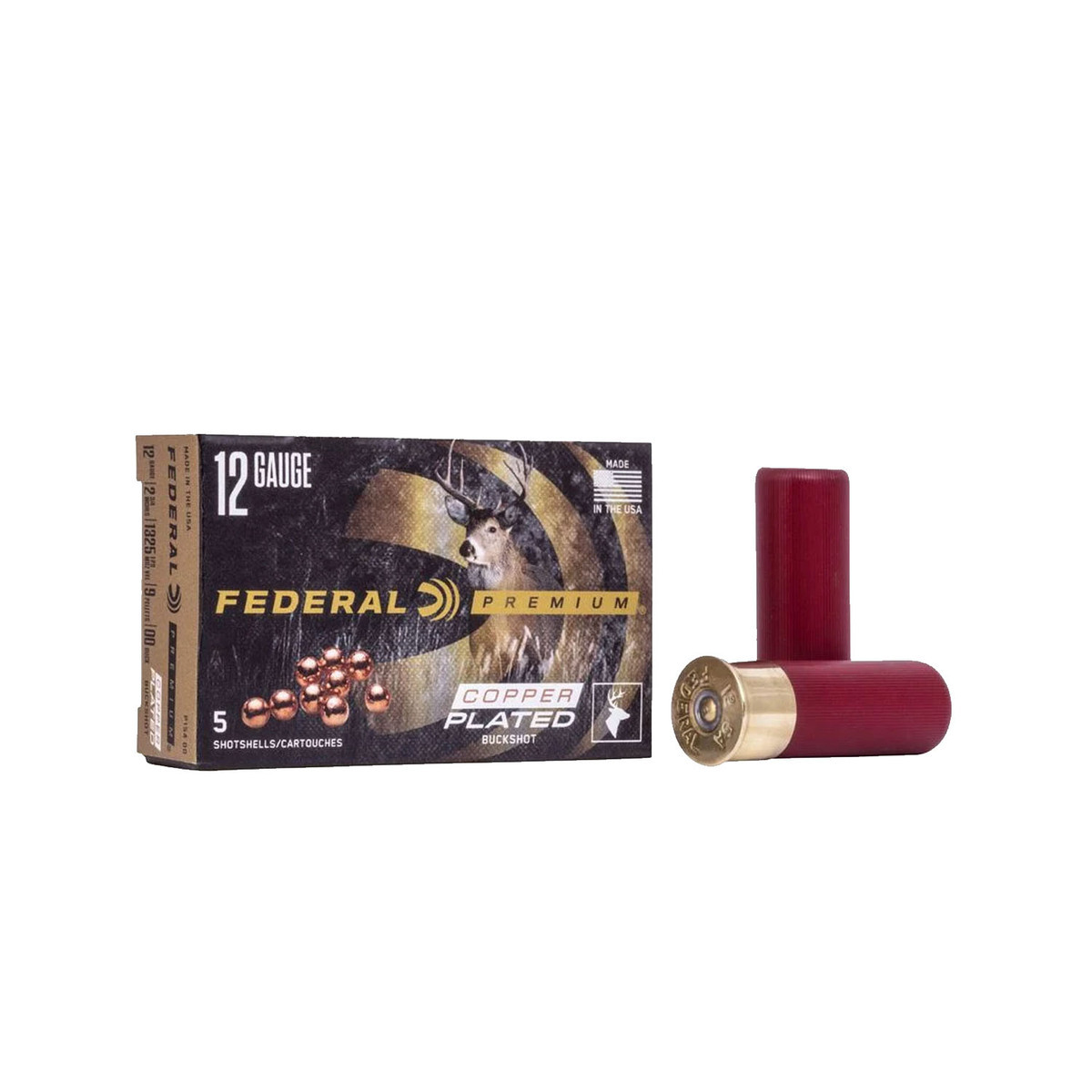 Federal Premium Vital-Shok 12 Gauge 2-3/4in 00 Buck Buckshot Shotshells - 5 Rounds