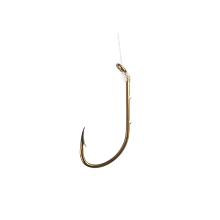 Eagle Claw Baitholder Bronze Medium Wire Snelled Hook