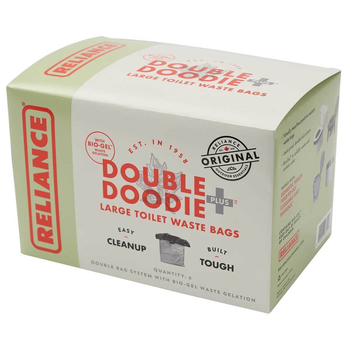 Reliance Double Doodie Plus Toilet Waste Bags