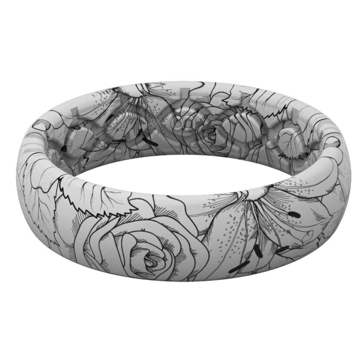 Groove Life Aspire Winter Rose Thin Women's Silicone Ring - 6