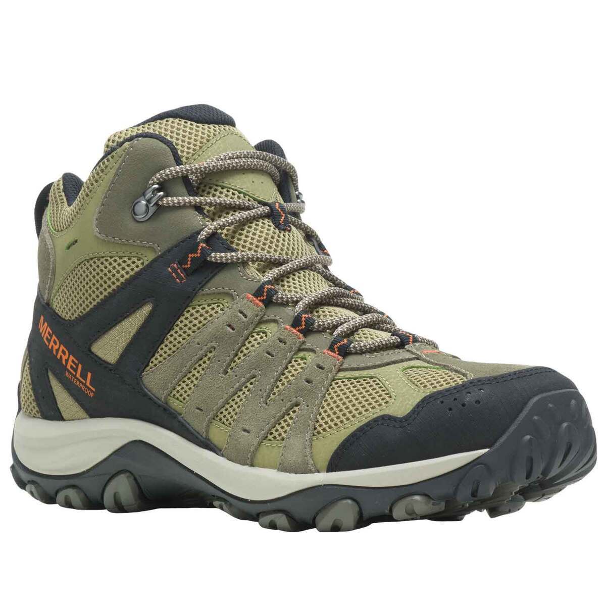 Merrell Men's Accentor 3 Waterproof Mid Hiking Boots - Olive - Size 10.5 E