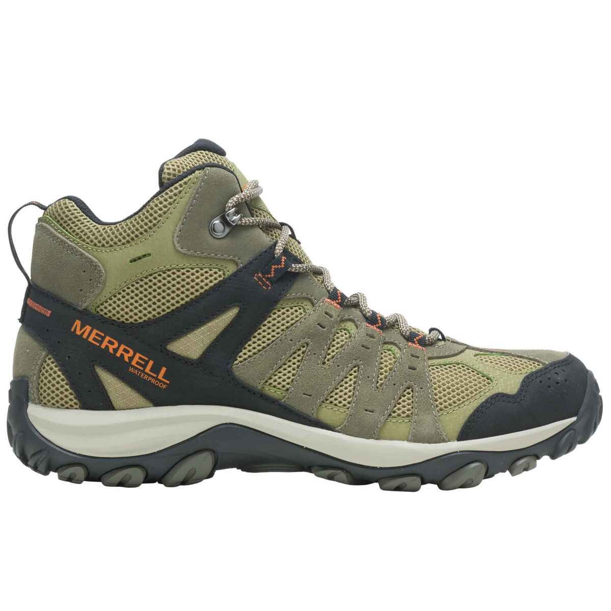Merrell Men's Accentor 3 Waterproof Mid Hiking Boots - Olive - Size 10.5 E 4 Merrell Men's Accentor 3 Waterproof Mid Hiking Boots - Olive - Size 10.5 E