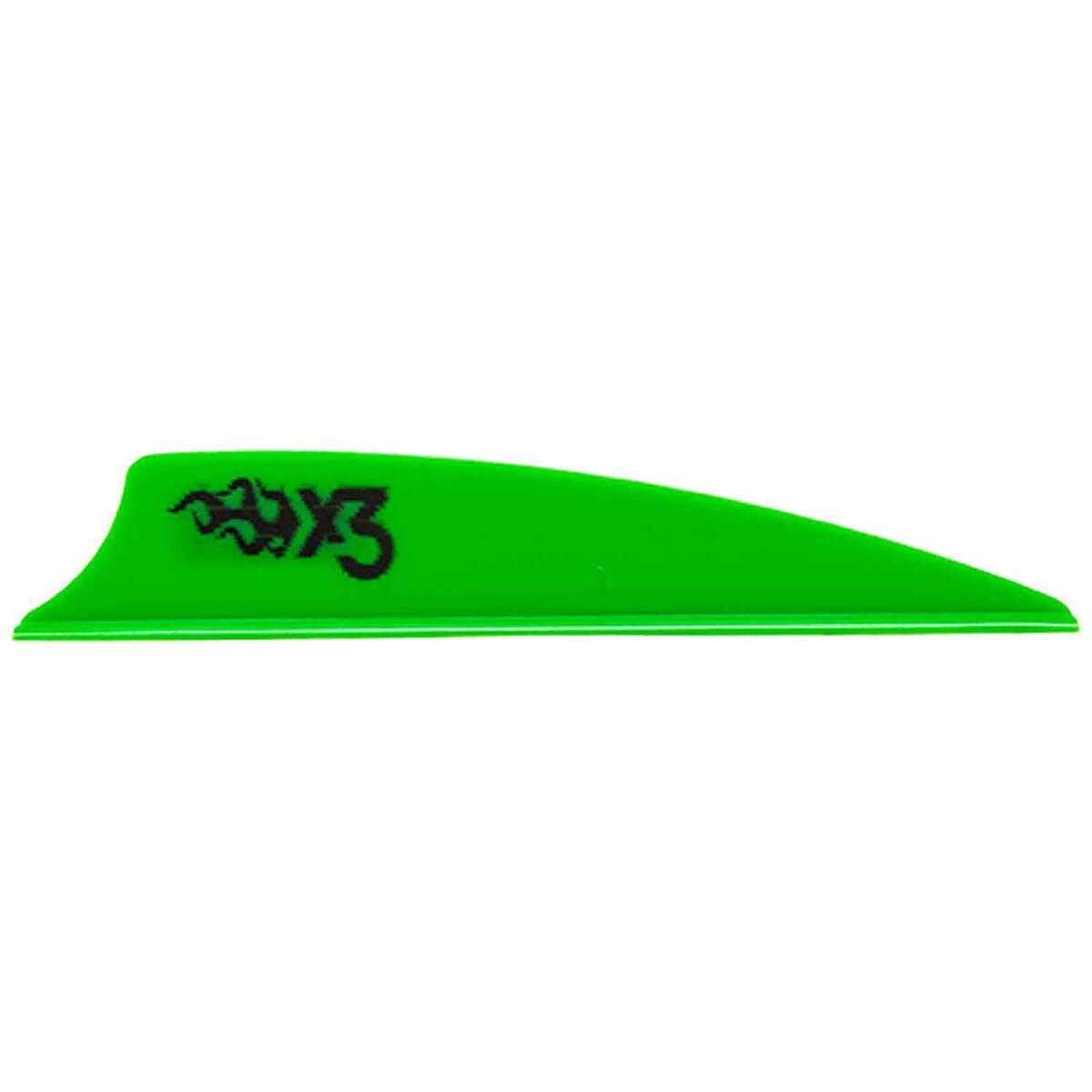 Bohning X3 2.25in Neon Green Vanes - 100 Pack