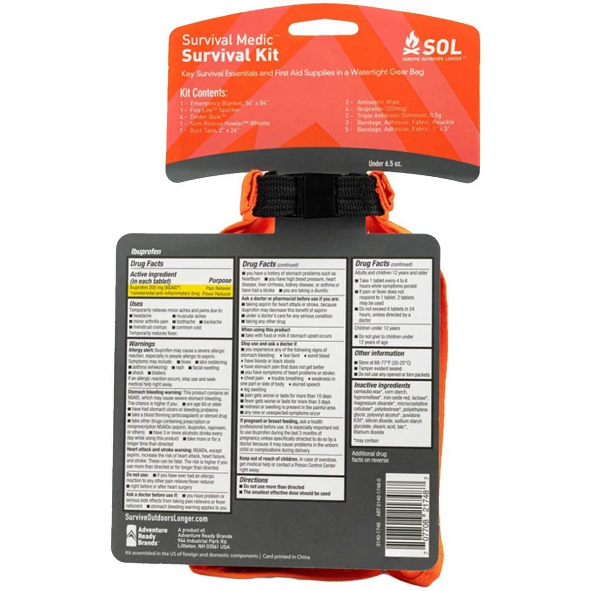 SOL Survival Medic In Dry Bag - 25 Pieces 4 SOL Survival Medic In Dry Bag - 25 Pieces