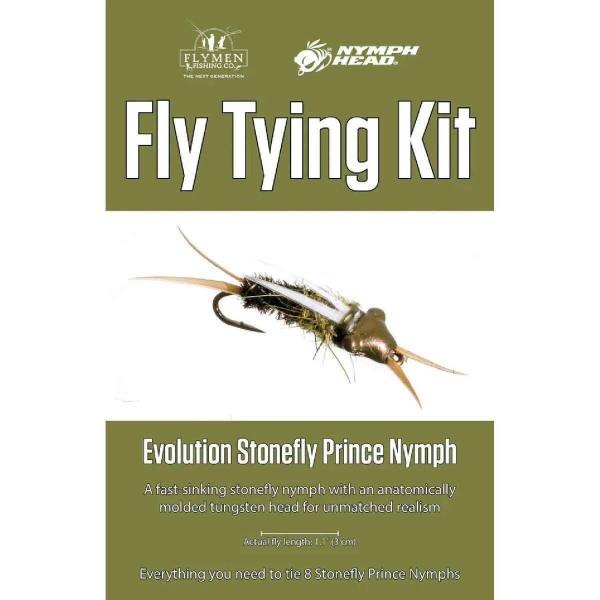 Flymen Fishing Co Nymph-Head Evolution Stonefly Prince Nymph Tying Kit