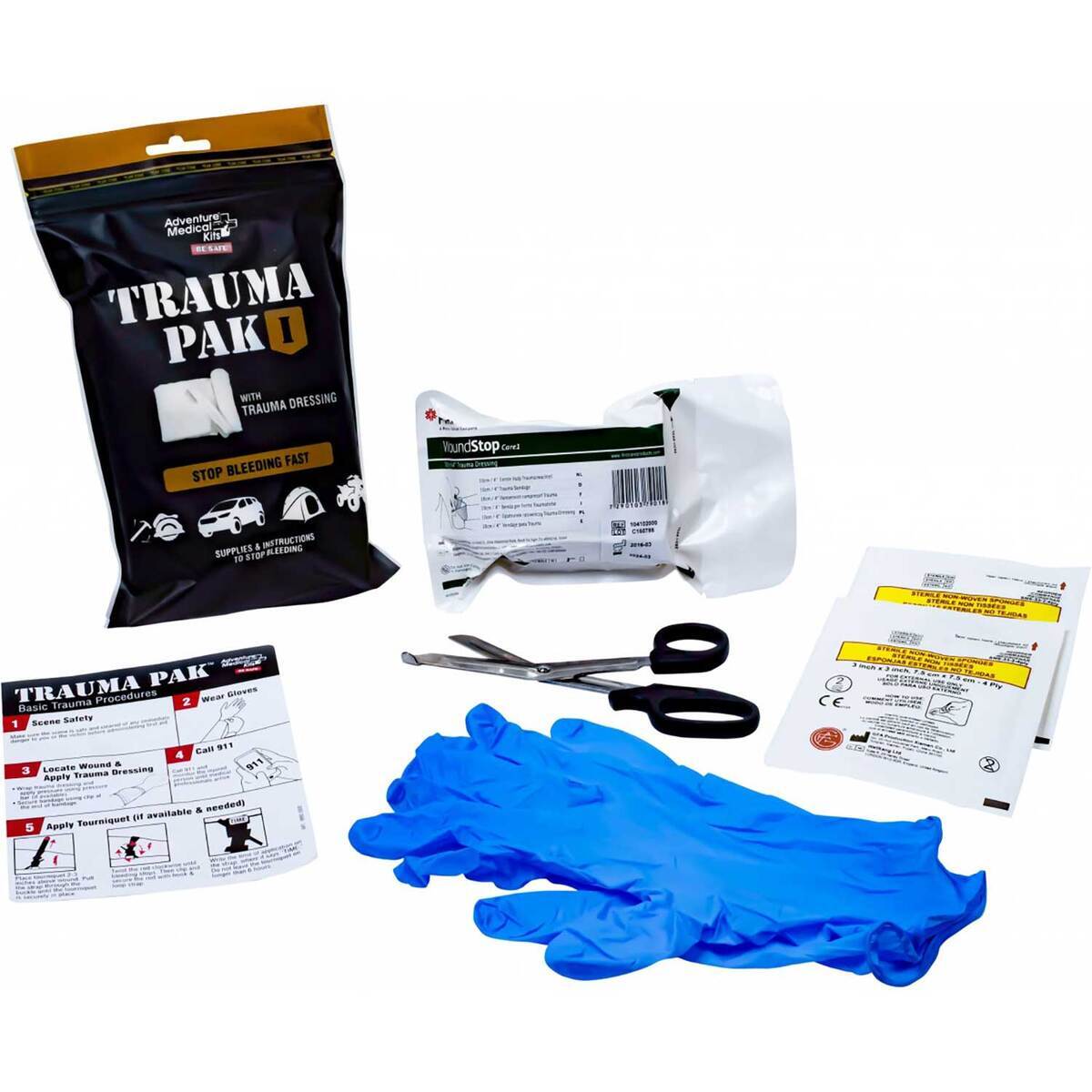 Adventure Medical Kits Trauma Pak 1 First Aid Kit - 9 Pieces 3 Adventure Medical Kits Trauma Pak 1 First Aid Kit - 9 Pieces