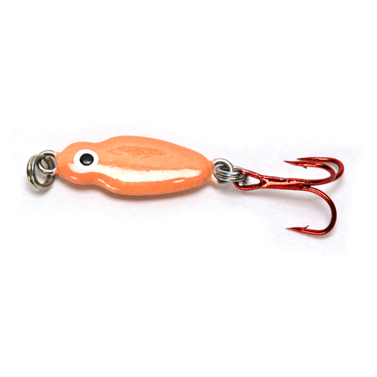 Custom Jigs & Spins Demon Ice Fishing Spoon - Mega Glow Red, 1/10oz
