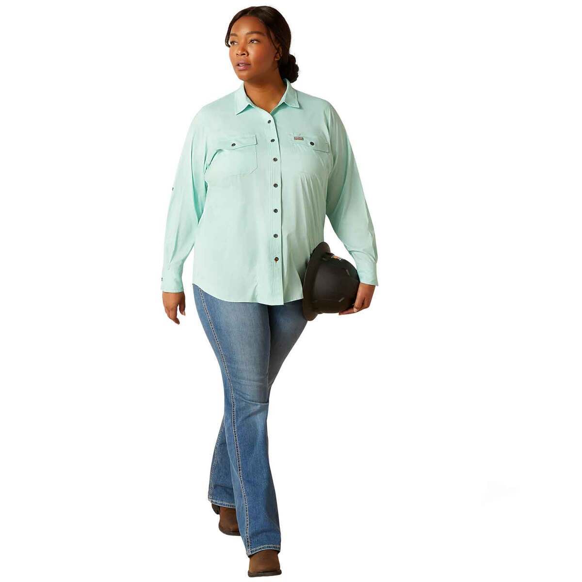 Ariat Women's Rebar Made Tough VentTEK DuraStretch Long Sleeve Work Shirt