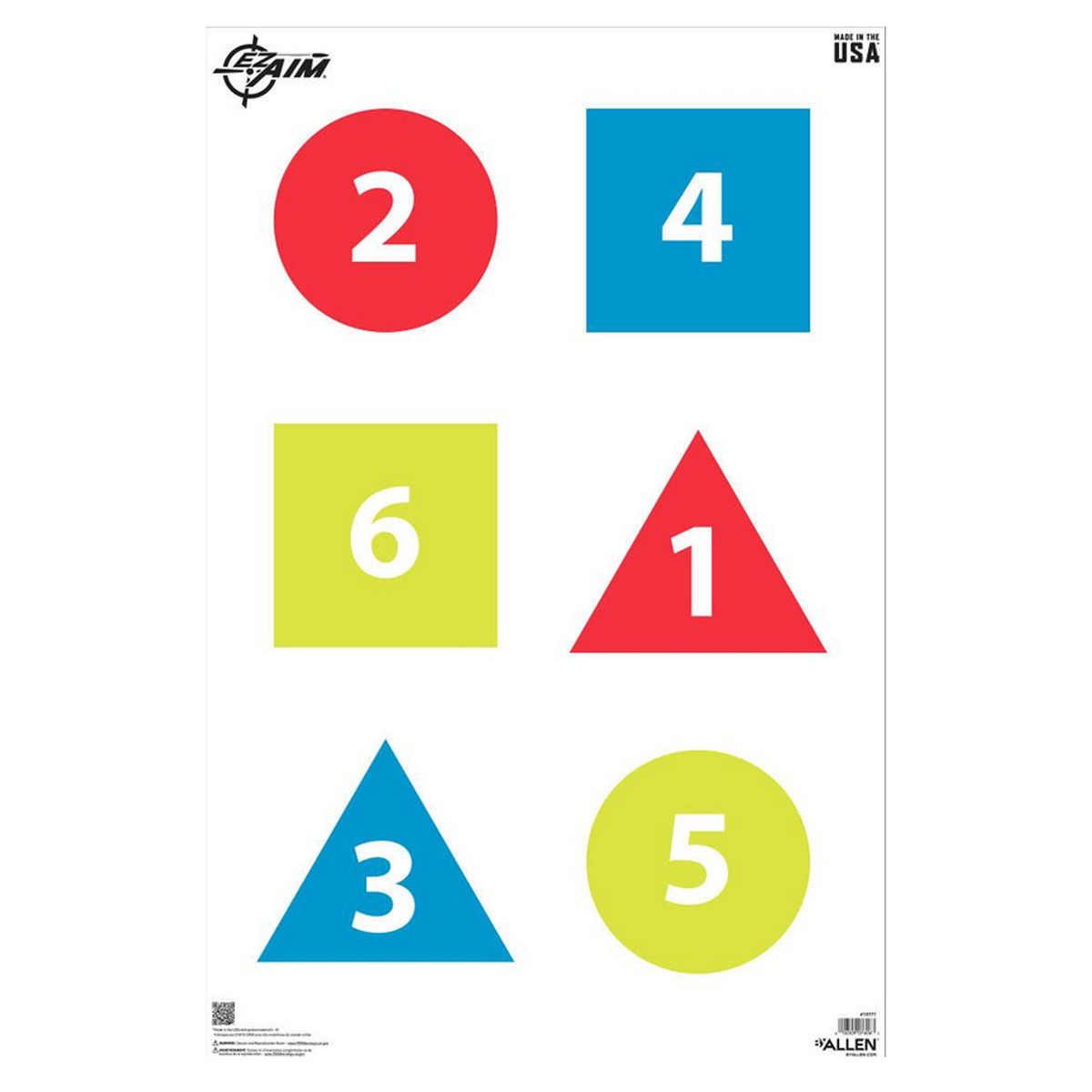 Allen EZ Aim Command Target - 50 Pack - White/Multicolor