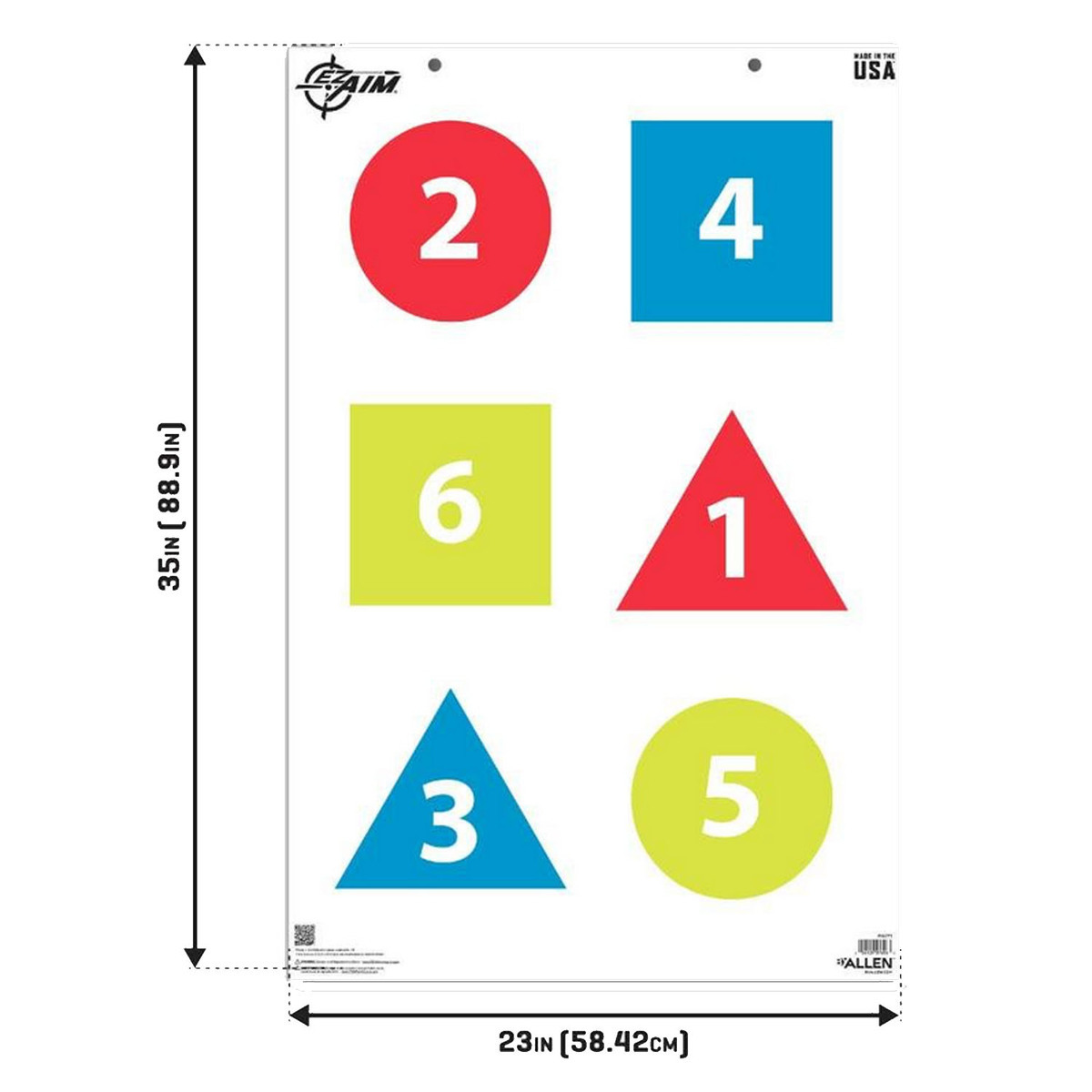 Allen EZ Aim Command Target - 50 Pack - White/Multicolor