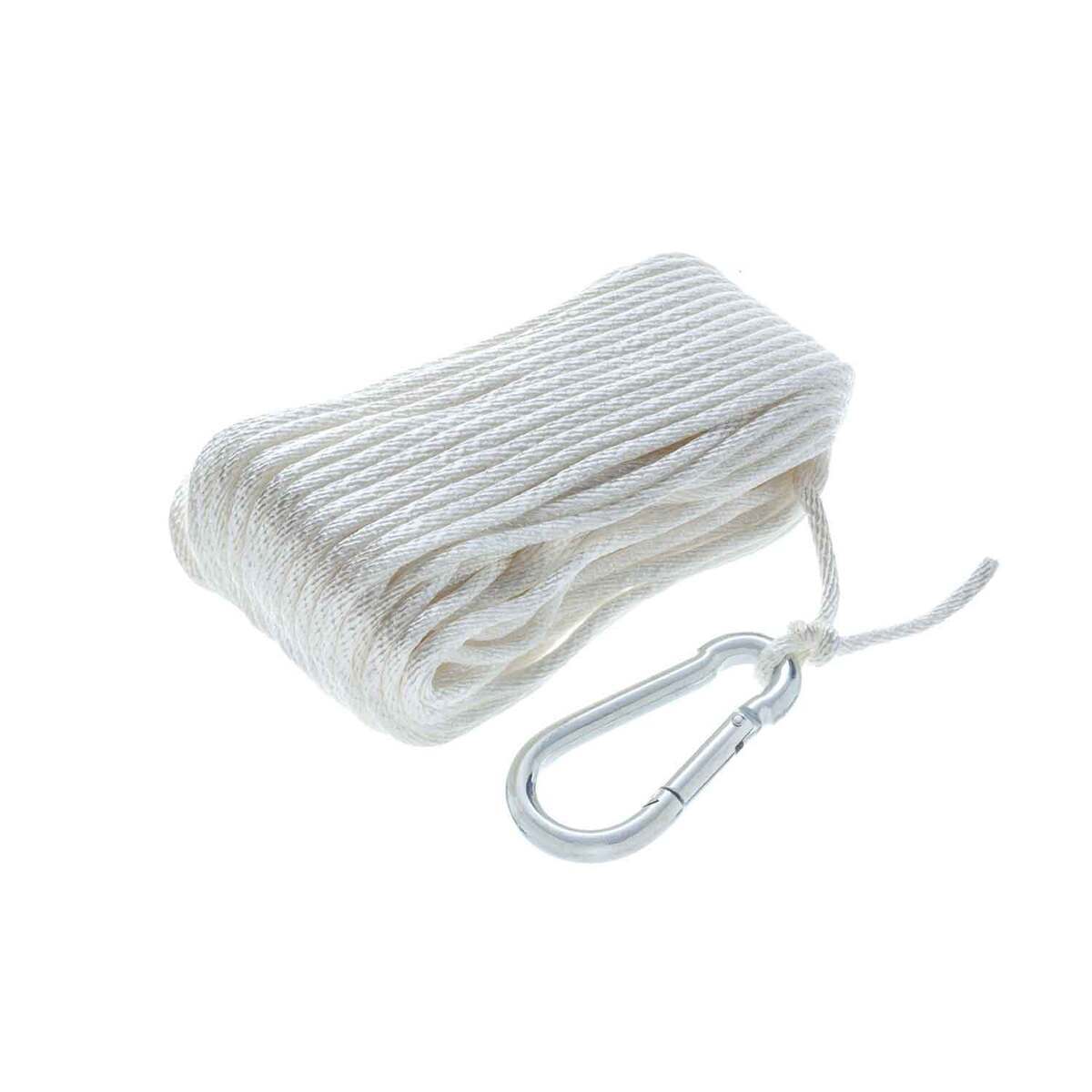 SeaChoice Solid Nylon Braid Anchor Line Marine Rope - 100ft