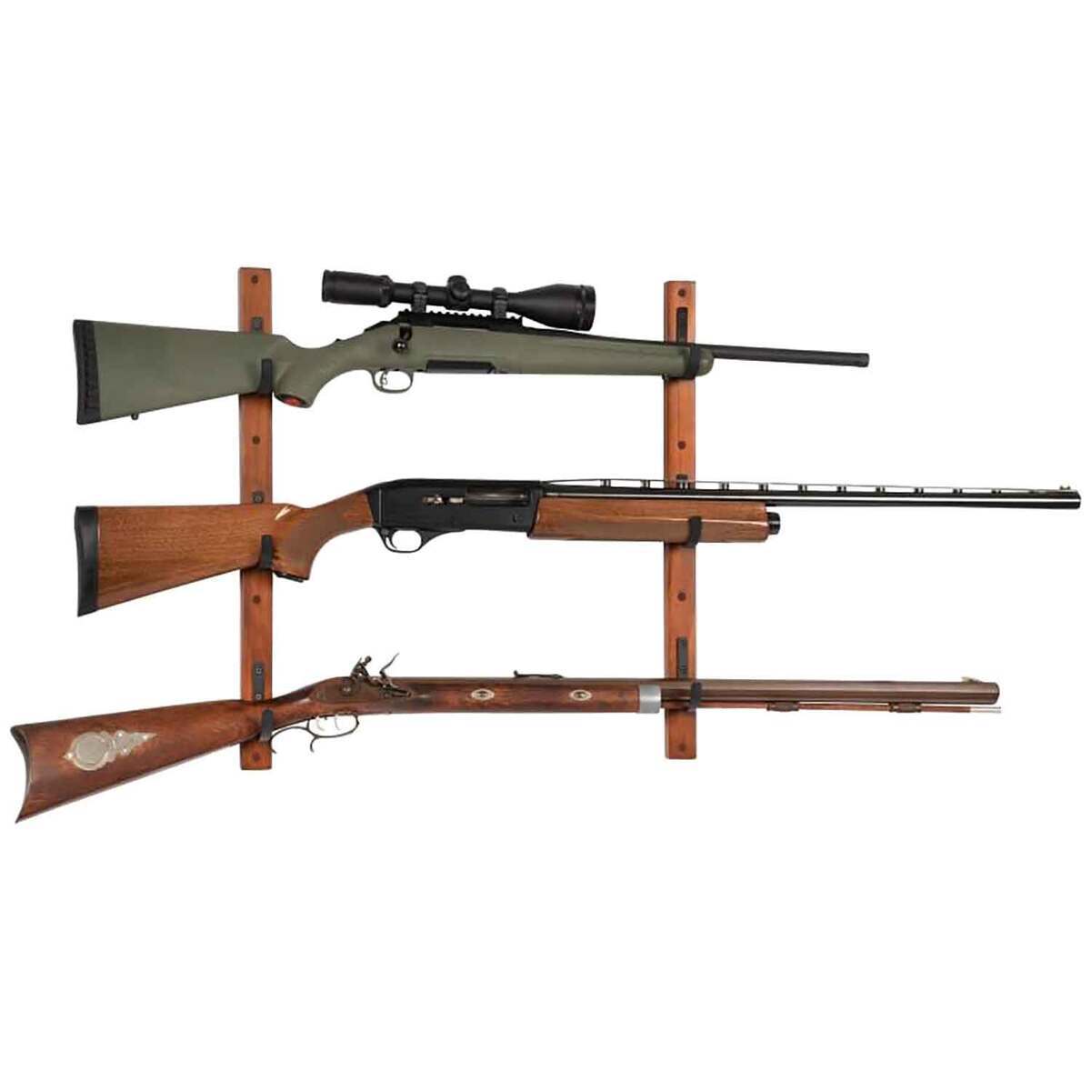 Allen Gun Collector Hardwood 3 Firearm Gun Rack -  Brown